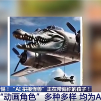 动物人类随机拼接！央视曝光外国山海经：当心AI魔改怪兽带偏孩子