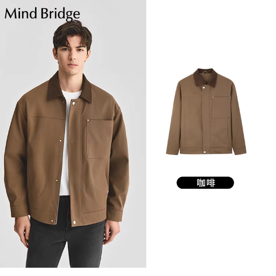 MindBridge男士工装夹克深度种草｜肌理感拉满的复古撞色神衣🍂