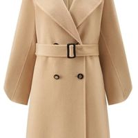 太平鸟灯笼袖羊毛大衣：冬日通勤优选