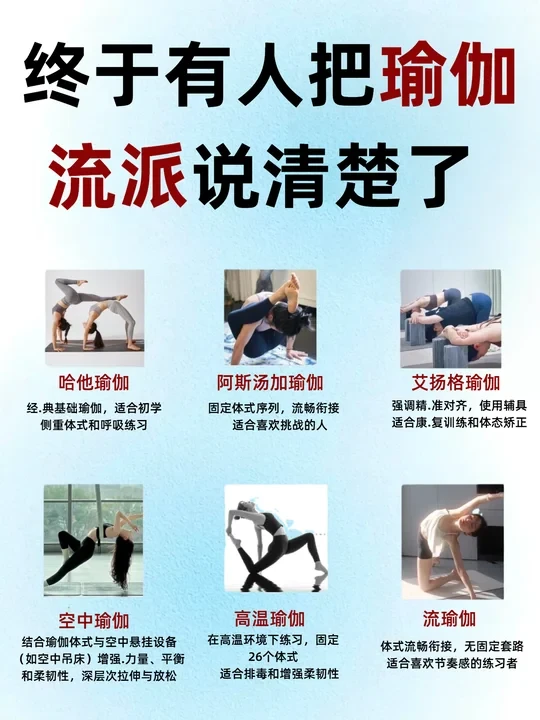 终于有人把瑜伽流派，给说清楚了~