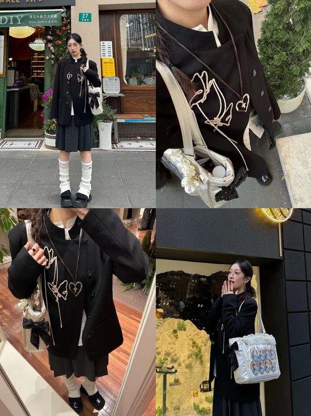 一包三背wego特制痛的蓝黄扎板新中式穿搭