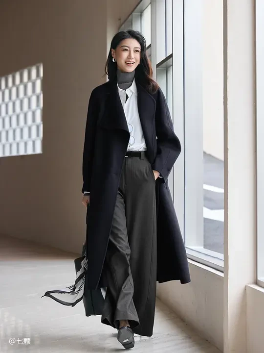 秋冬高智氛围感丨立领大衣通勤穿搭