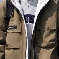 真维斯羽绒服男2025冬季美式潮牌加大码白鸭绒保暖连帽羽绒衣外套