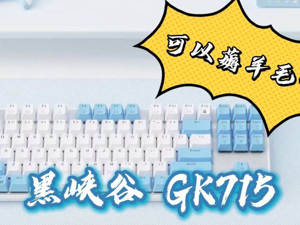 这波羊毛一定要薅~学生党入门机械键盘——黑峡谷GK715