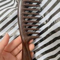 小李子黑檀宽齿梳｜女生梳头自由！头皮按摩+经络疏通太绝了✨