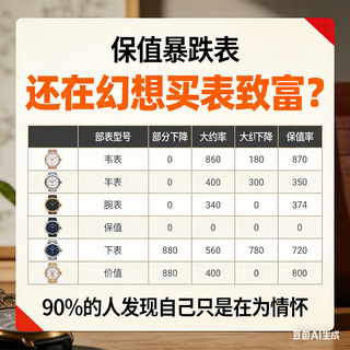 还在幻想买表致富？算完这张“保值暴跌表”，90%的人发现自己只是在为情怀烧钱