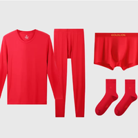 🔥金利来大红保暖内衣套装，把好运和温暖都穿在身上～