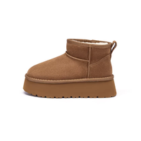 热风2025冬新款雪地靴测评🔥短筒厚底巨显瘦！零下20℃暖到发烫