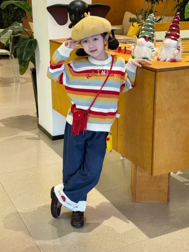 🌈给秋冬加点色彩，彩虹毛衣我们先拥有啦~