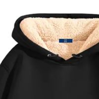 GENIOLAMODE加绒卫衣男日常保暖舒适羊羔绒连帽卫衣秋冬百搭