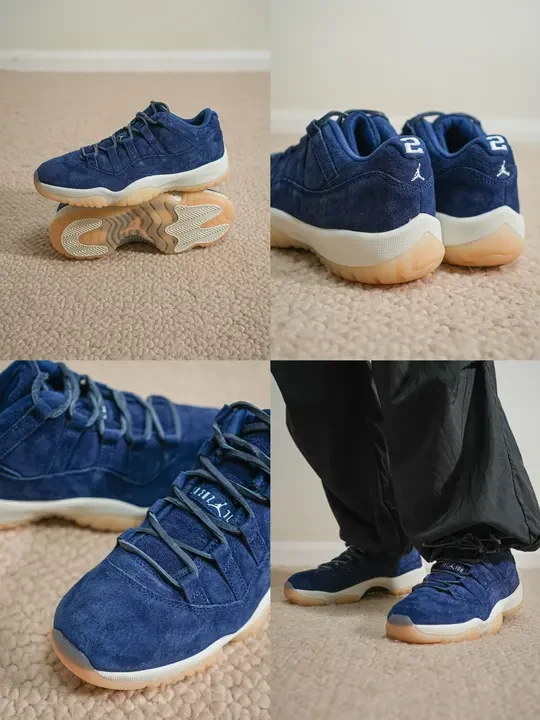 顶级质感🔵Air Jordan 11蓝麂皮
