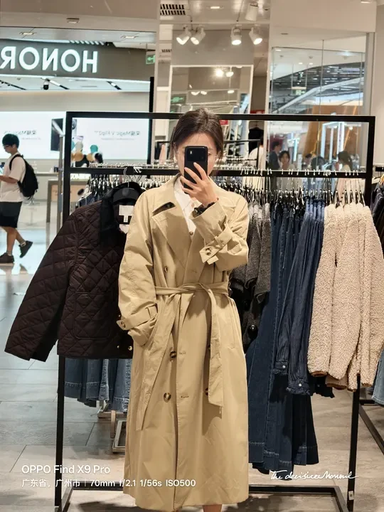 HM的文东恩大衣试穿