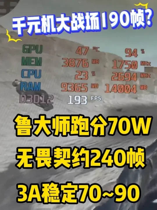 千元装一台电脑三角洲大战场达到190帧 流畅玩无畏契约240帧鲁大师跑分将近70W，可称之千元预算最强装机方案#电脑装机 #电脑整机 #电脑DIY #性价比 #台式