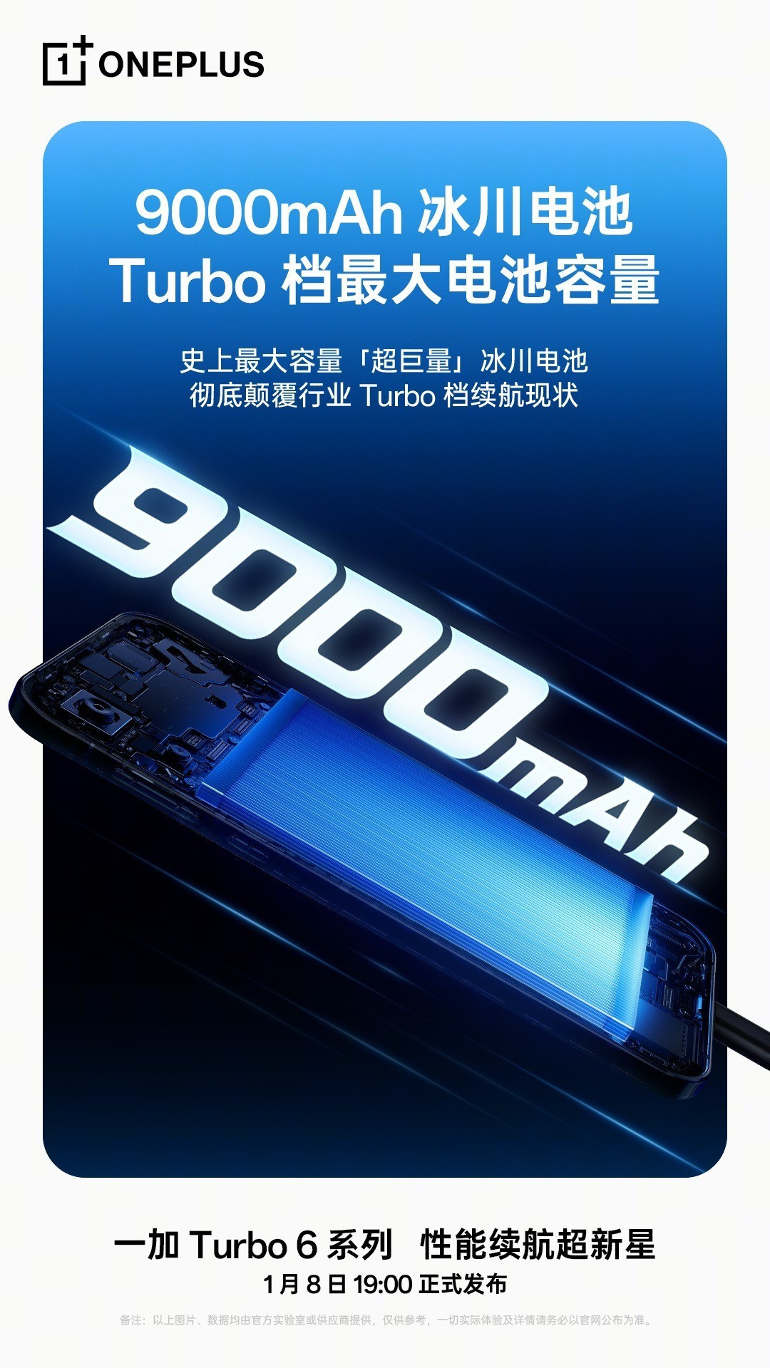 一加Turbo 6系列发布：9000mAh冰川电池+旗舰性能
