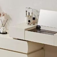 林氏家居法式翻盖梳妆台斗柜一体化妆镜