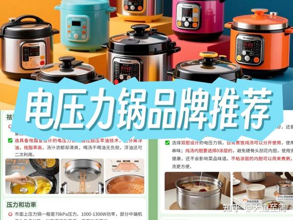 哪些品牌的电压力锅值得推荐？