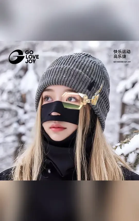 GOLOVEJOY高乐捷滑雪护脸V脸速干保暖透气防风滑雪面罩男女护具#面罩 #保暖面罩 #滑雪面罩 #护脸面罩 #防风面罩