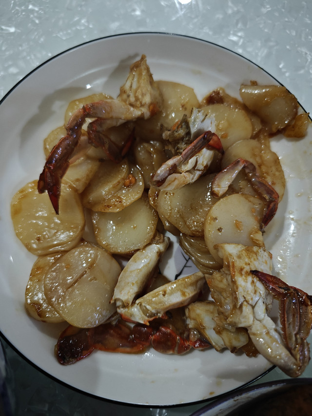 梭子蟹炒年糕，味道鲜美极了