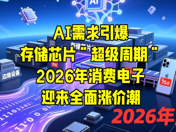 AI需求引爆存储芯片“超级周期”，2026年消费电子迎来全面涨价潮