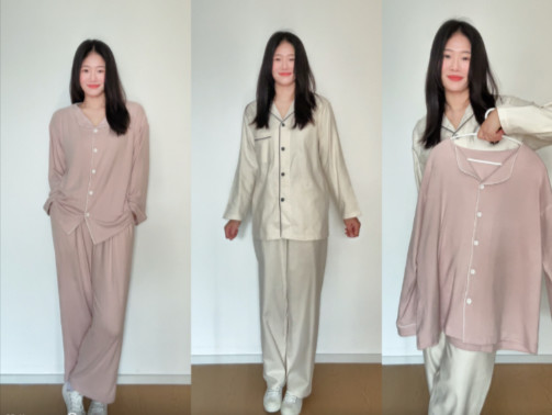 买了两套muji睡衣