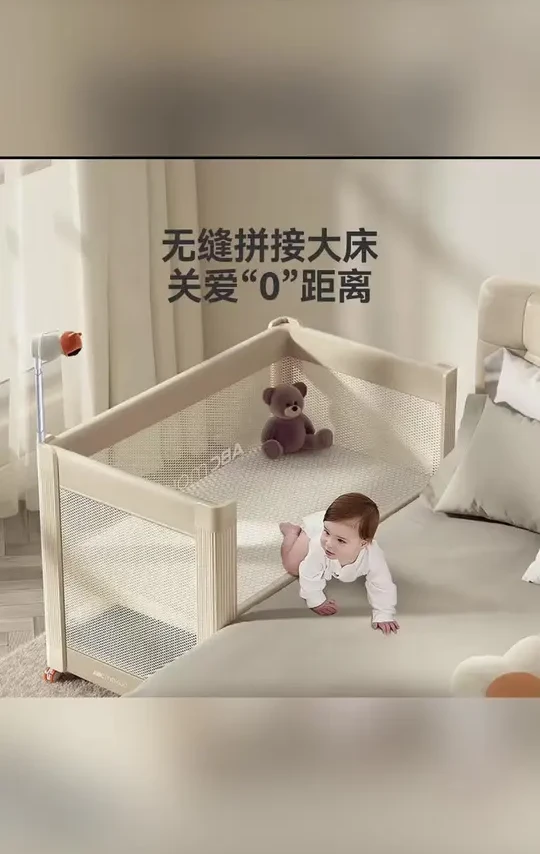 #智能婴儿床 #婴儿床好物 ABCmokoo【达人专属】瑞亚智能婴儿床可移动可拼接大床多功能折叠#新生儿床 #母婴用品推荐 #宝宝看护神器