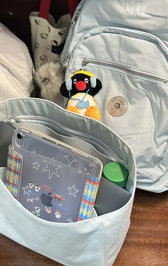 Kipling包中包！同色系奶fufu浅蓝～🐒💙