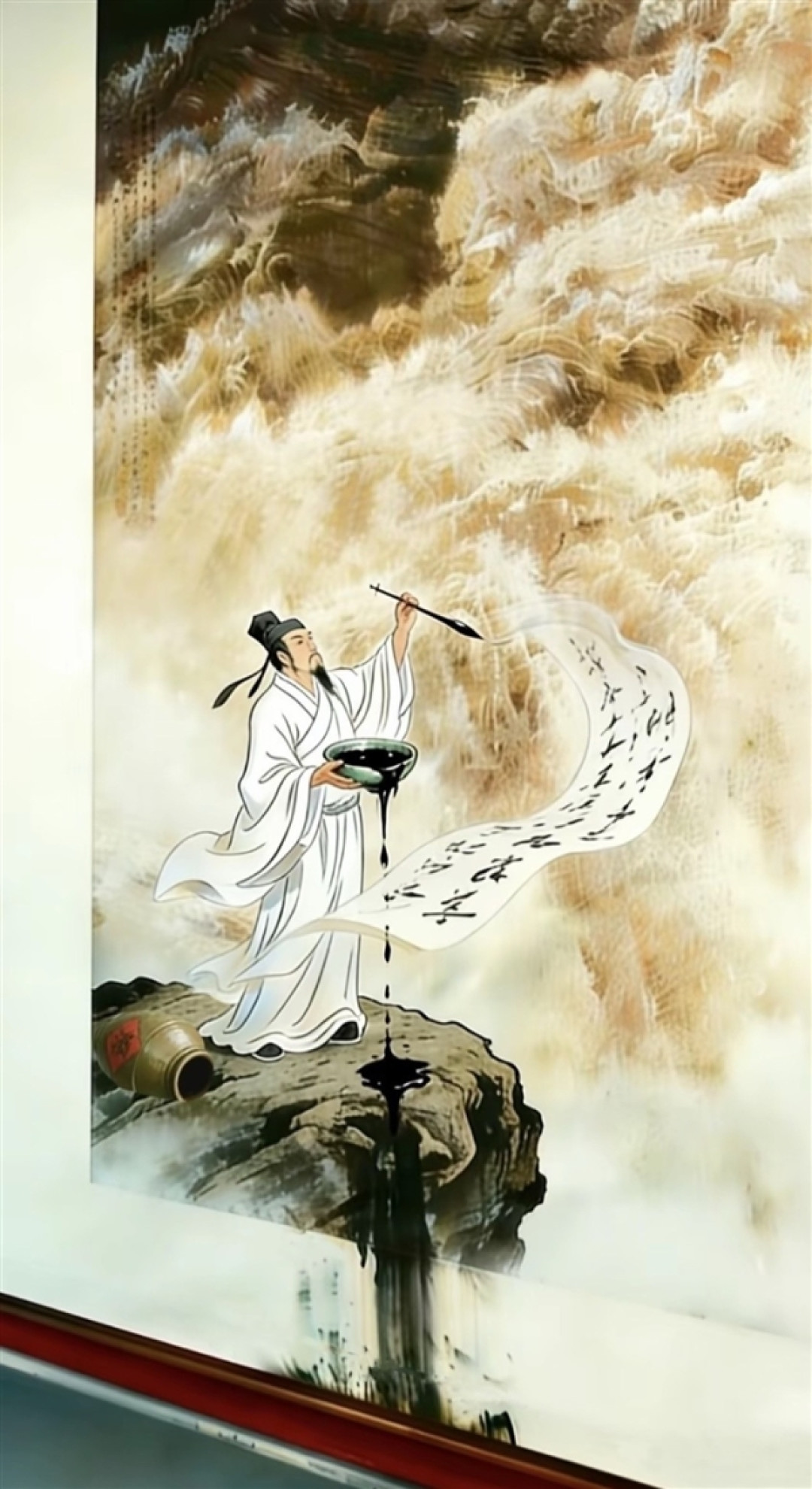估价380万 著名画家巨幅画作遭泼墨:千万网友献策补救