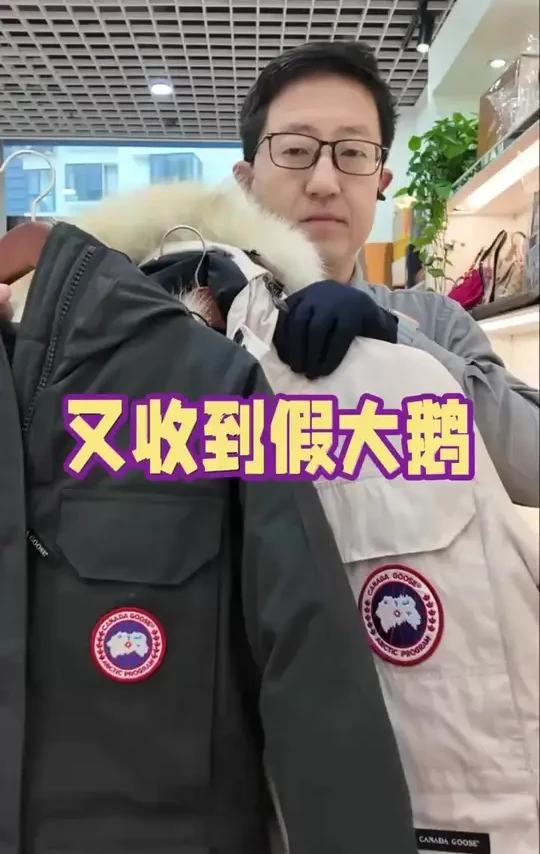 看看您，这两件大鹅羽绒服哪一个是假的？#羽绒服 #奢侈品鉴定 #羽绒服回收 #二手羽绒服 #二手奢侈品