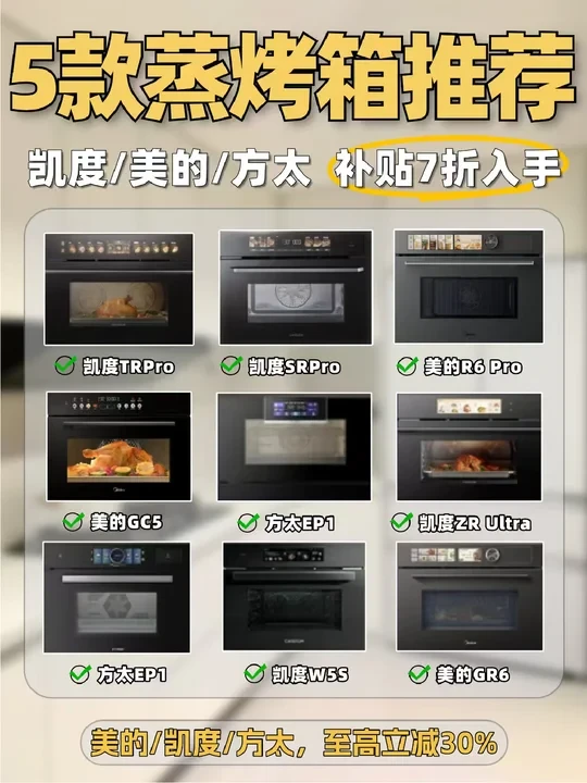 3-5k预算❗️25年5款蒸烤箱折扣选购指南