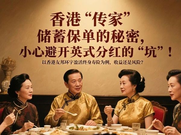 香港“传家”储蓄保单的秘密，小心避开英式分红的“坑”！以香港友邦环宇盈活终身寿险为例，收益还是风险？