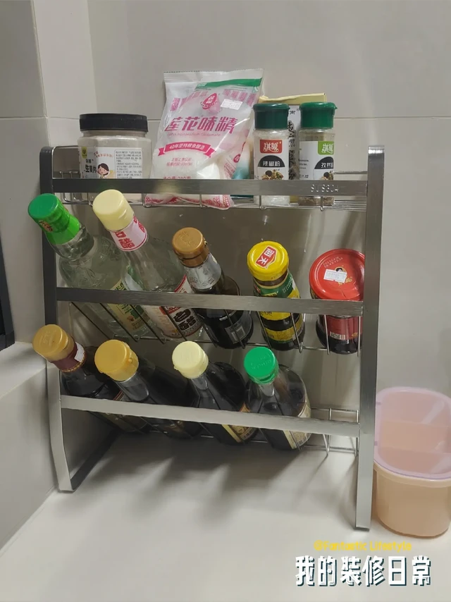 我的厨房调料架子终于买好了