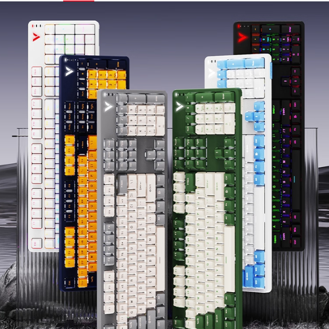 雷柏发布V500PRO白蓝升级款104键机械键盘，适合游戏与办公