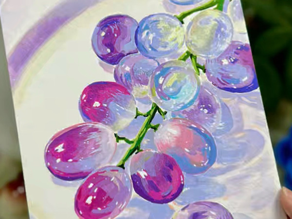 葡萄 水晶｜丙烯马克笔视频教程