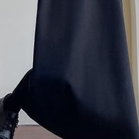 冬日穿搭刚需，我的浪莎黑色毛呢半身裙显瘦又百搭