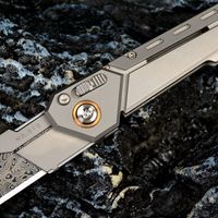 这才是EDC天花板！机甲风+钛合金+双锁折叠：北斗作折叠美工刀