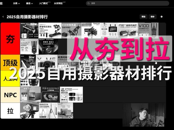 从夯到拉2025自用摄影器材排行&年度总结