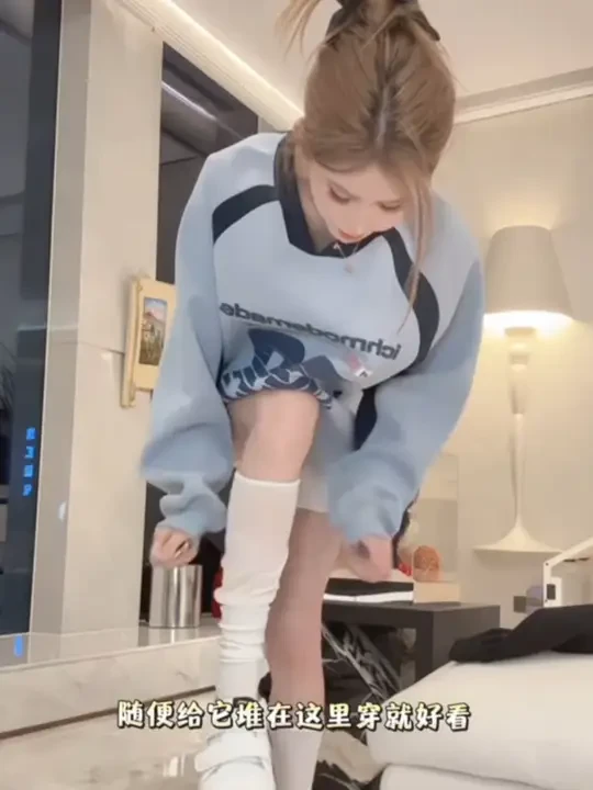 小腿袜子女搭配靴子堆堆袜春秋季美拉德长筒靴袜jk白色过膝袜#过膝袜  #过膝袜长筒袜  #长筒袜 -9.16
