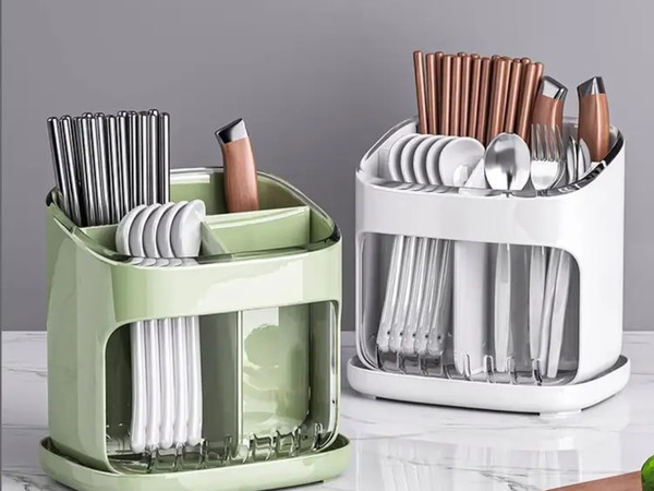 双旦囤厨房好物，优勤筷子筒收纳盒让餐具收纳超省心