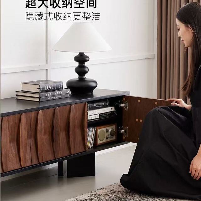 evitahome里川电视柜｜小户型中古风客厅的颜值与收纳天花板✨