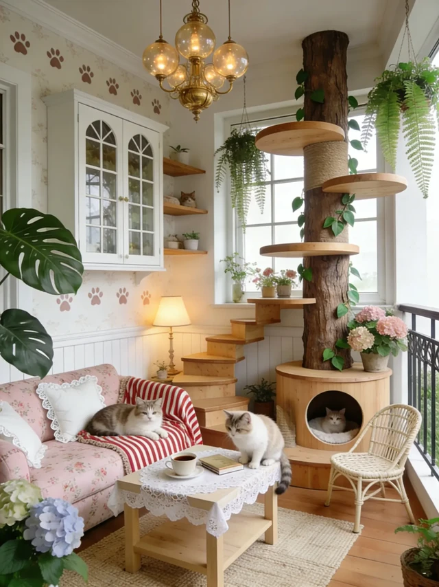 闺蜜说我疯了！在阳台建了座莫奈猫园！