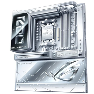 华硕首款白色 ROG Crosshair X870E Extreme Glacial 主板亮相 CES 2026