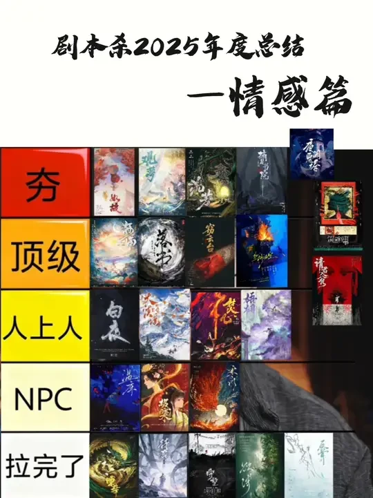 2025年剧本杀从夯到拉总结点评（下）——情感篇 #从夯到拉排名 #2025总结 #剧本杀测评 #流芳 #如故