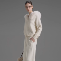 尢壹/UNIQUE'EEES毛领连帽针织衫 氛围感穿搭