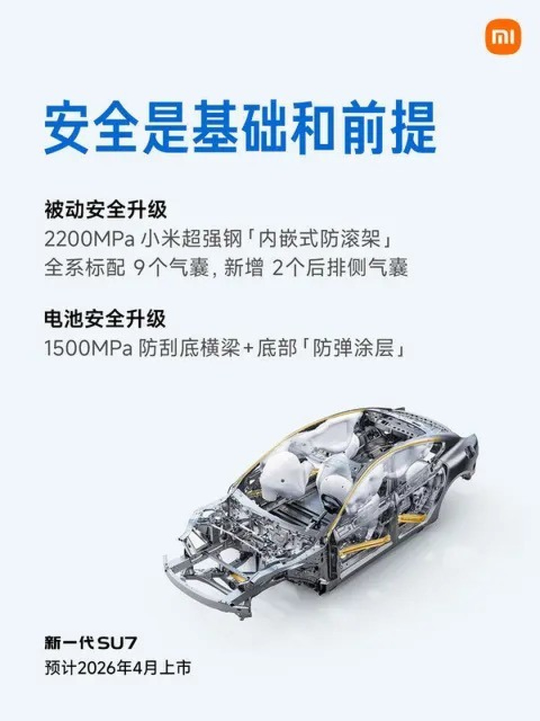 小米SU7新一代发布:21.59万起,800V平台+700TOPS算力