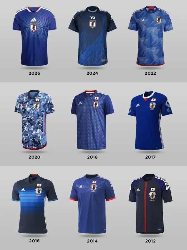 日本队近13年球衣一览🇯🇵