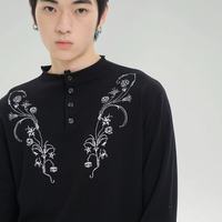 老钱风穿搭精髓被我找到！这件TZ killer白枝花卉刺绣针织衫太绝