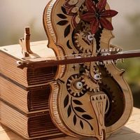 历劫之我的3d立体拼图大提琴 DIY音乐盒