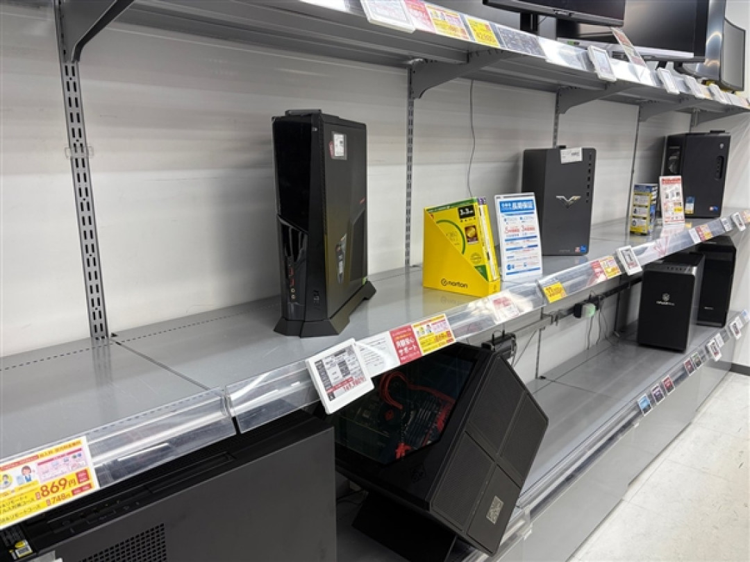 货架已几乎全空!硬件荒蔓延日本商店高价求购旧PC:什么类型都要