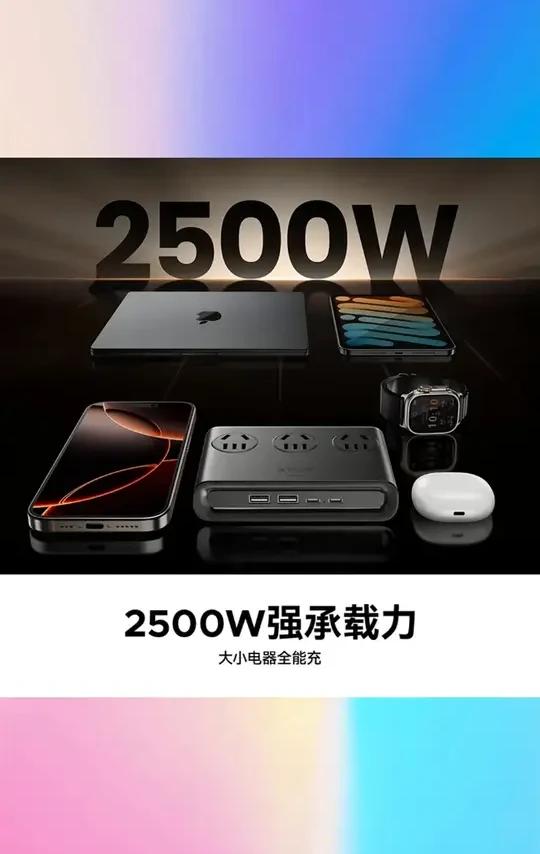 Orico/奥睿科小方砖氮化镓快充插排10插口充电器插座桌面美学插排 #奥睿科氮化镓插排 #10插口桌面美学 #快充充电器插座 #家用办公插排 #氮化镓快充插