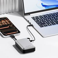 MangoTek 65W自带线充电宝20000mAh，容量大，3C认证可上飞机